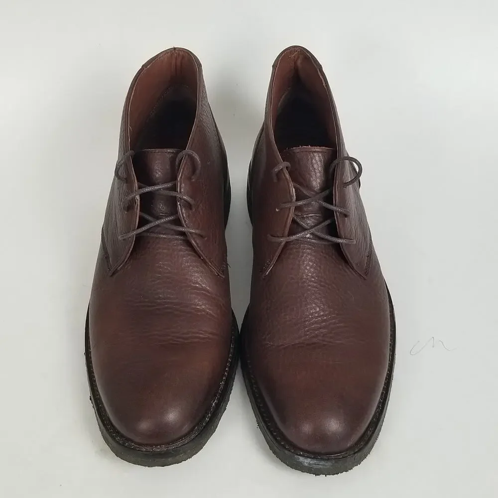 Johnston & Murphy Boots Chukka Ankle Mens 9.5M Copeland‎ Brown Sheepskin Leather